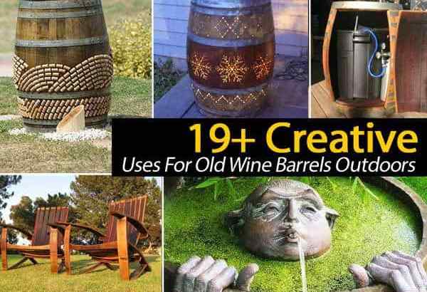 19+ usos creativos para barriles de vino antiguos al aire libre