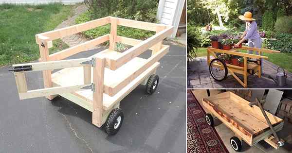 10 ideas increíbles de carros de jardín de bricolaje