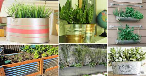 12 DIY galvanizou plantadores de metal com tutoriais