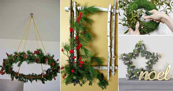 25 ideas de coronas navideñas de bricolaje