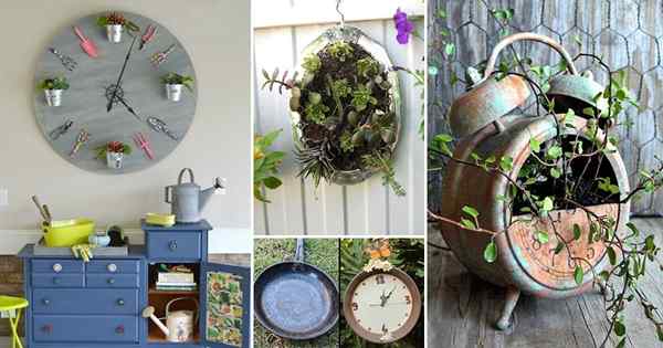 7 Idéias incomuns de relógio de bricolage para jardim