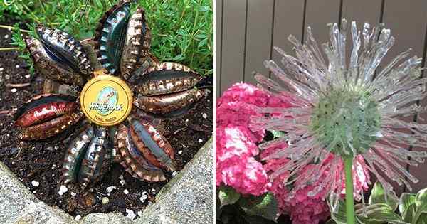 8 DIY Garden Art Flowers z materiałów pochodzących z recyklingu