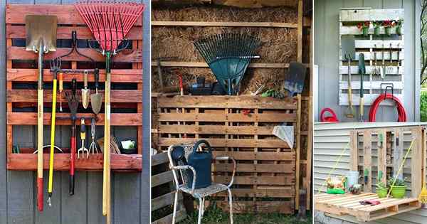 8 projets d'organisateurs d'outils de palette de bricolage pour le jardin