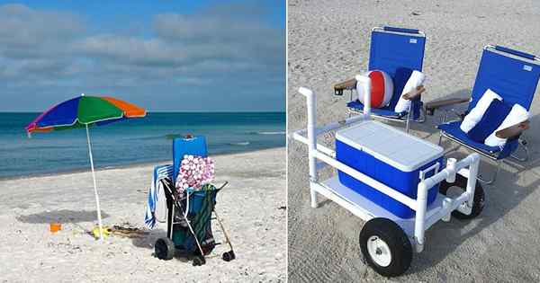 8 idées de chariot de plage de bricolage maison des articles réutilisés