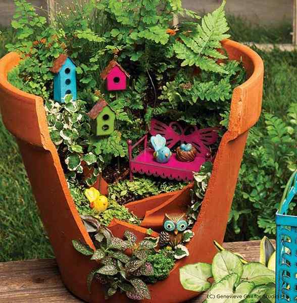 Wie man Broken Pot Fairy Garden macht