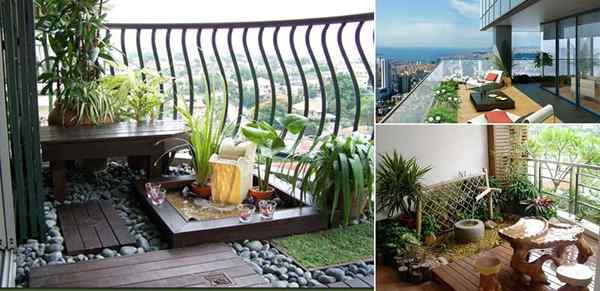 15 fotos de jardín de balcón tranquilo