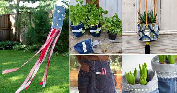 22 usos de jeans de bricolaje increíbles en el jardín