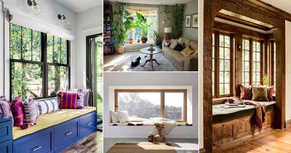 25 pomysłów na dekoracje do siedzenia w oknie wewnętrznym
