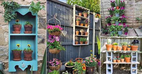 28 ideas geniales de estante de plantas de jardín