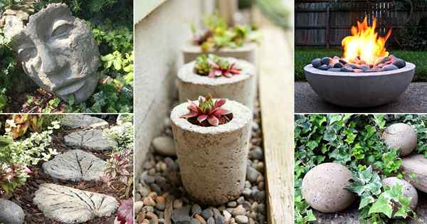 48 Idées de béton bricolage pour le jardin | Projets de ciment de bricolage