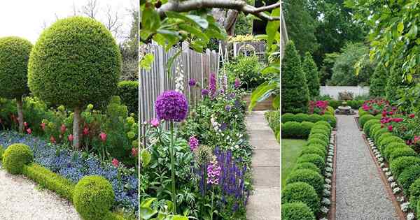 28 Idéias modernas de design formal de jardim