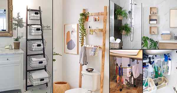46 Idées d'organisation de petites salles de salle de bain Genius | Conseils d'organisateur de salle de bain