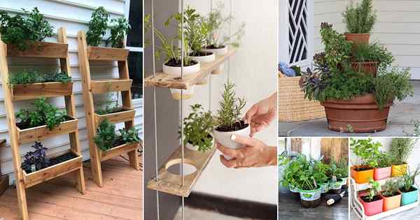 26 Produktive DIY Veranda Kräutergarten Ideen
