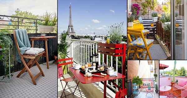 35 Idées de meubles de balcon fonctionnel | Meubles d'extérieur avec plantes