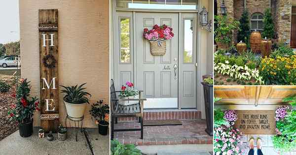 35 idées de décoration de porte d'entrée élégantes avec des plantes