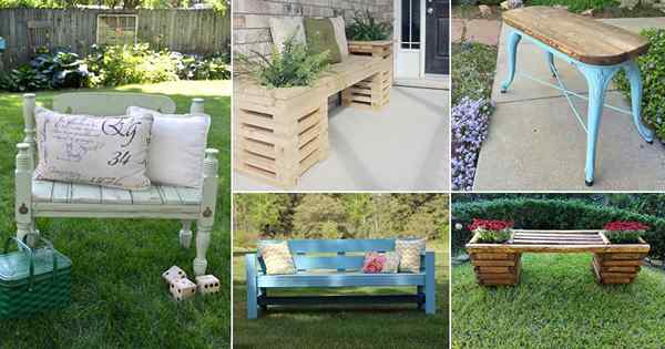 45 Idées de banc de jardin de bricolage | Bancs d'extérieur géniaux