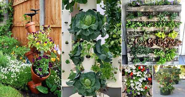 15 idéias de torre de planta vertical DIY para flores e legumes