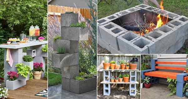 24 erstaunliche DIY -Aschenblock -Ideen für Garten