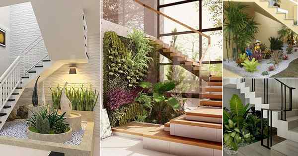 34 Ideas únicas para jardín interior bajo escaleras